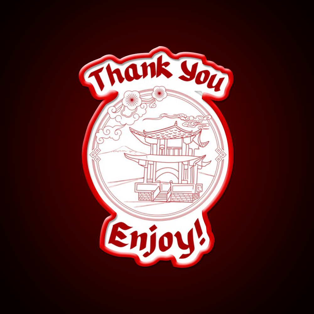 Thank You Enjoy Led Neon Sign Chinese Food Rgb Color - Shineneon