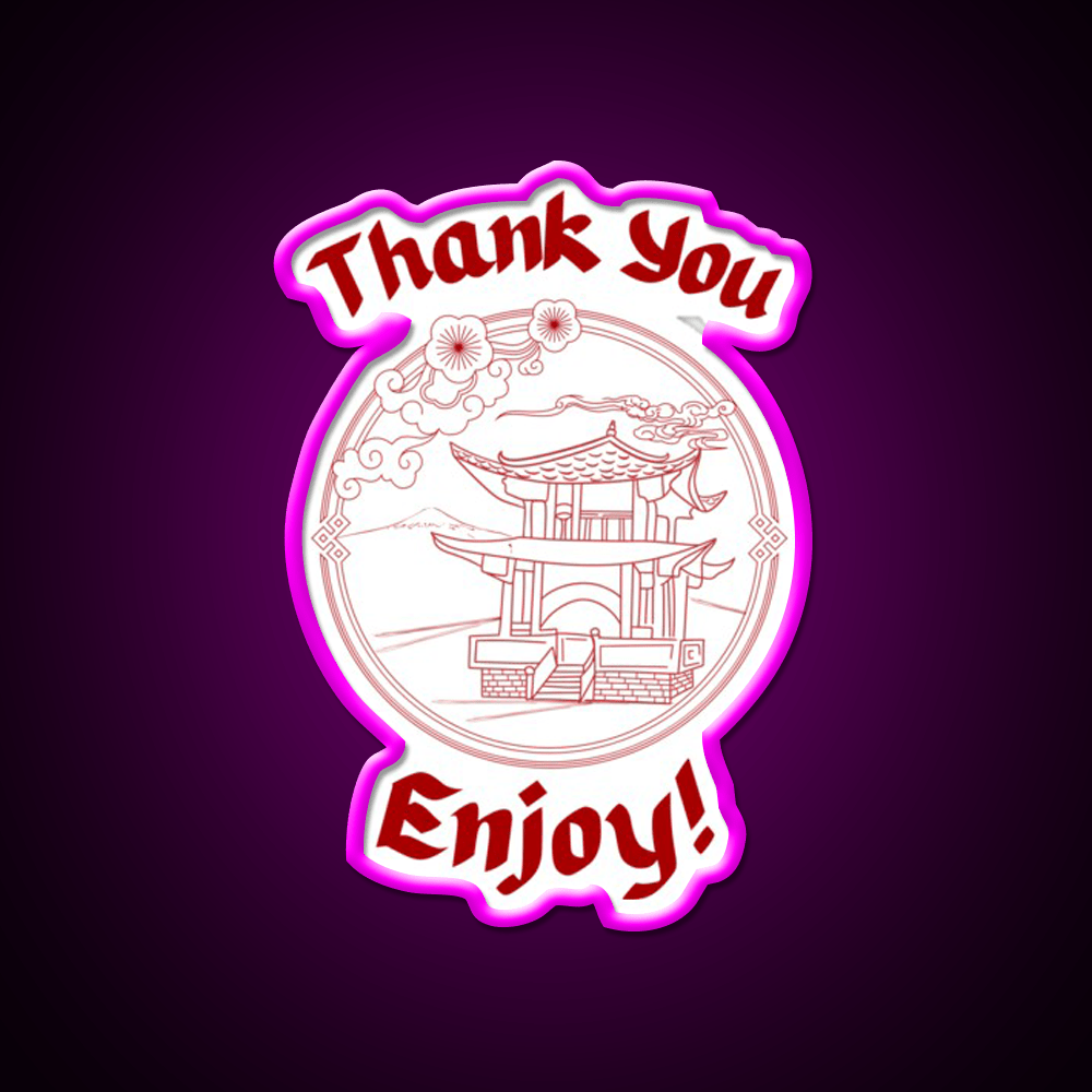 Thank You Enjoy Led Neon Sign Chinese Food Rgb Color - Shineneon