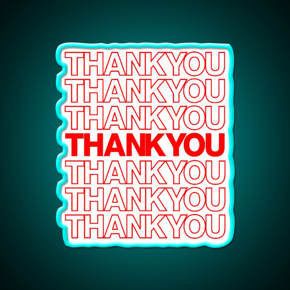 Thank You Led Neon Sign Chinese Food Rgb Color