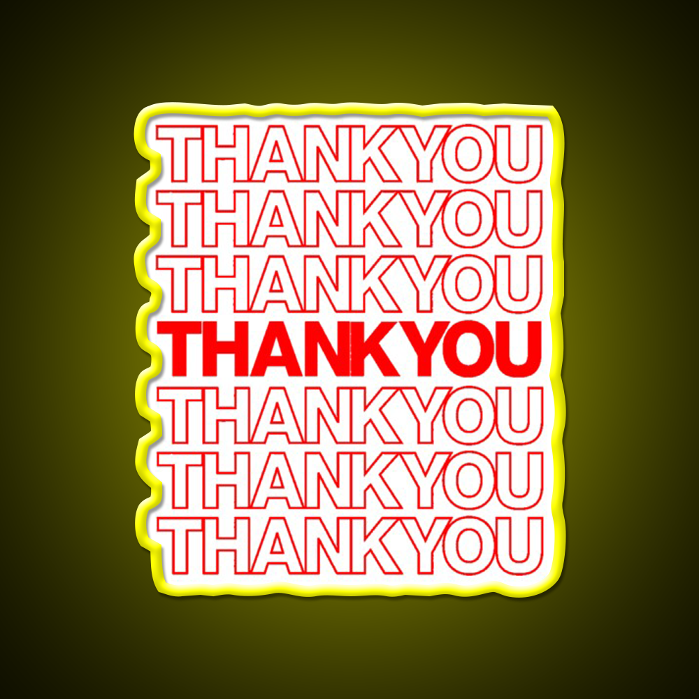 Thank You Led Neon Sign Chinese Food Rgb Color