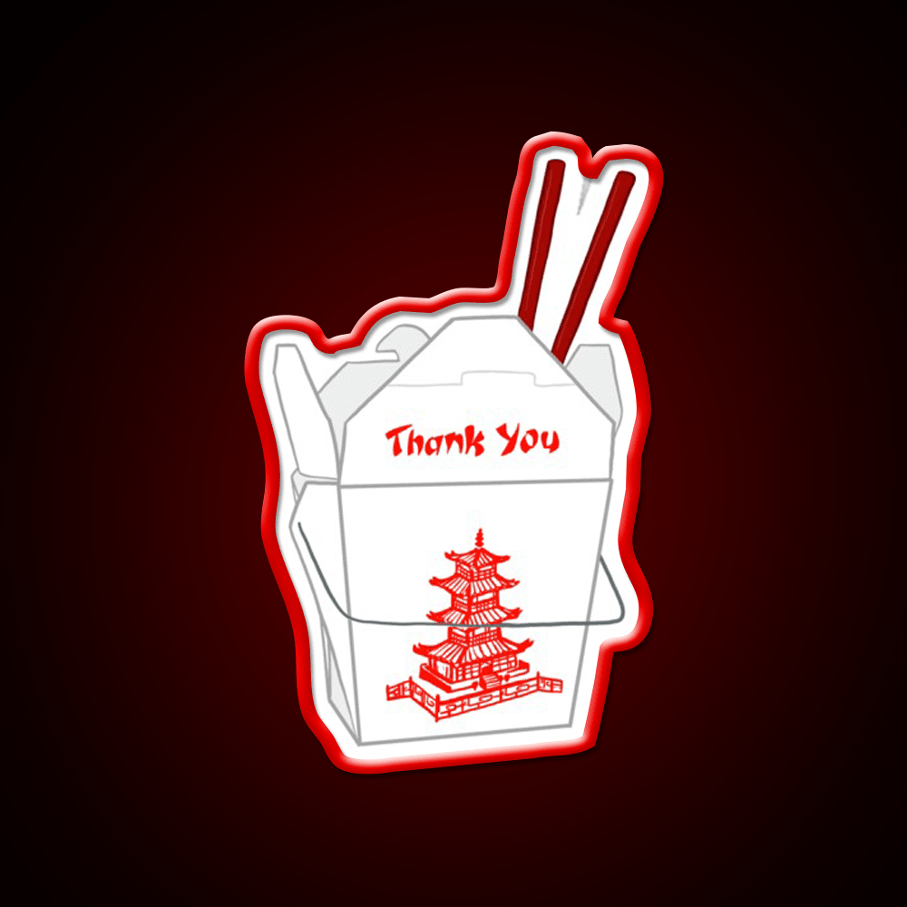Thank You Take Out Led Neon Sign Chinese Food Rgb Color - Shineneon