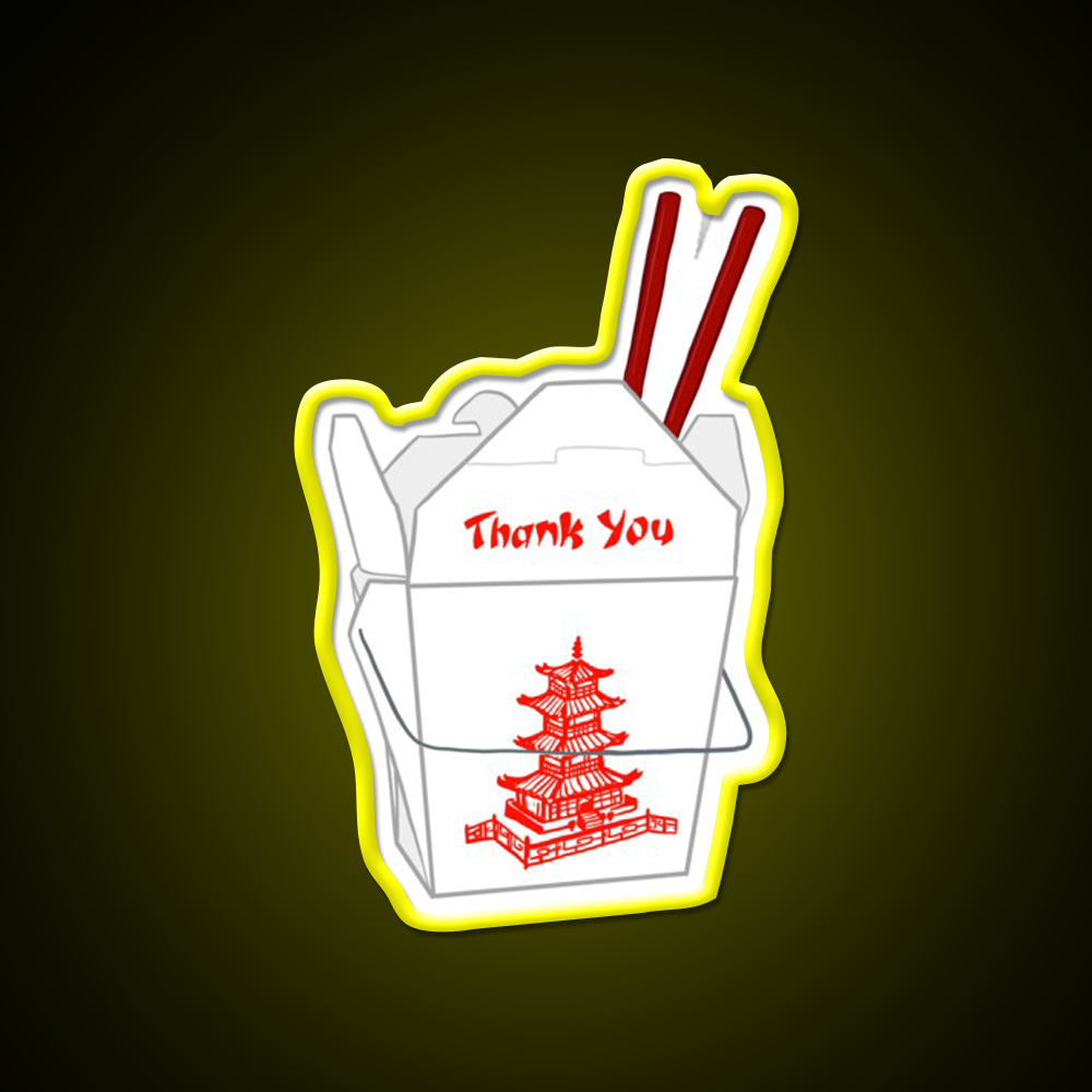 Thank You Take Out Led Neon Sign Chinese Food Rgb Color