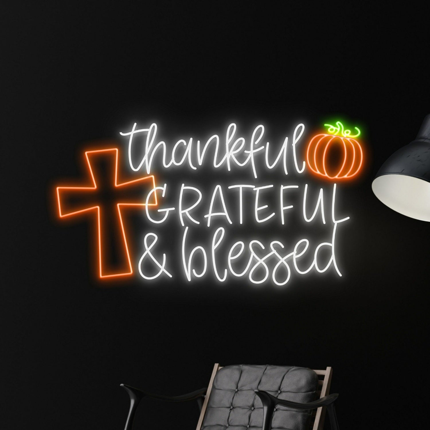 Thankful Grateful And Blessed Led Neon Sign | Shineneon