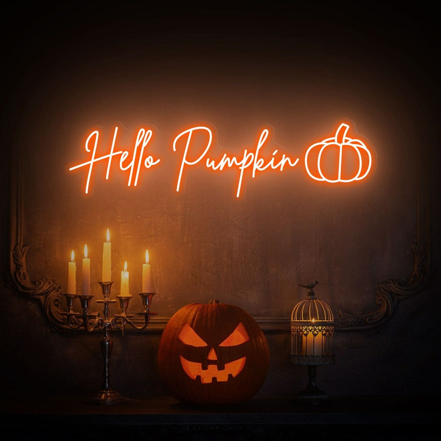 Thanksgiving Gatherings And Events Hello Pumpkin Led Neon Sign | Shineneon