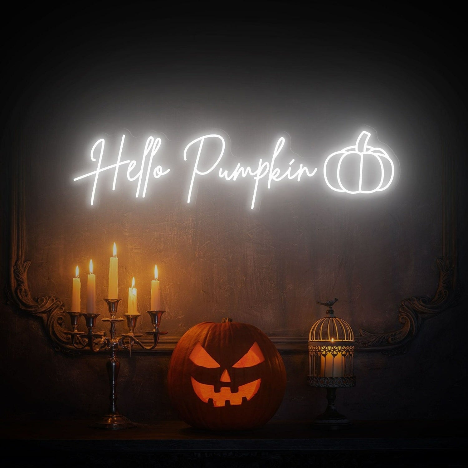 Thanksgiving Gatherings And Events Hello Pumpkin Led Neon Sign | Shineneon