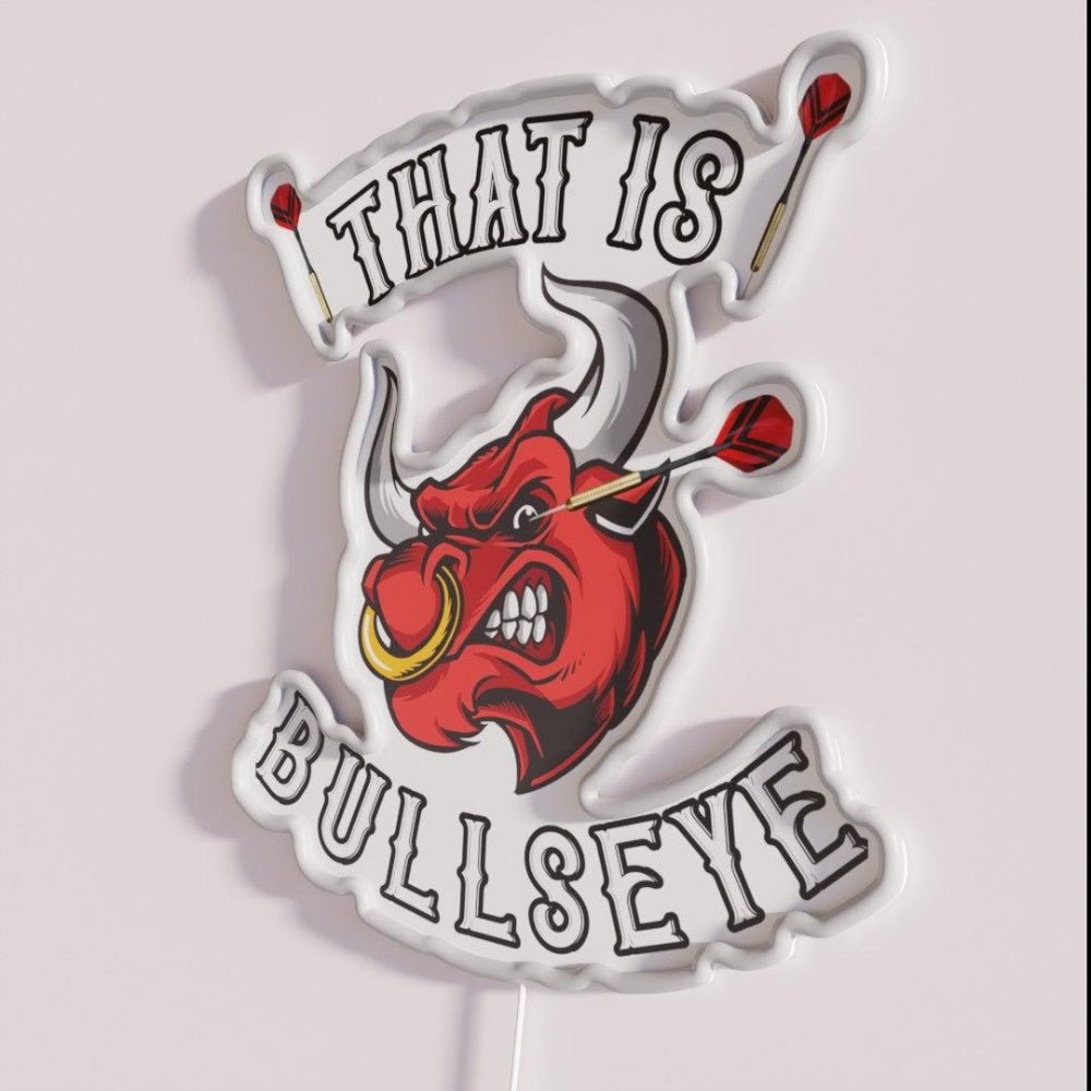 That Is Bullseye Dartfan Dart Eye Rgb Led Neon Sign - Shineneon