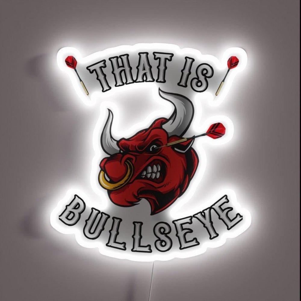 That Is Bullseye Dartfan Dart Eye Rgb Led Neon Sign - Shineneon