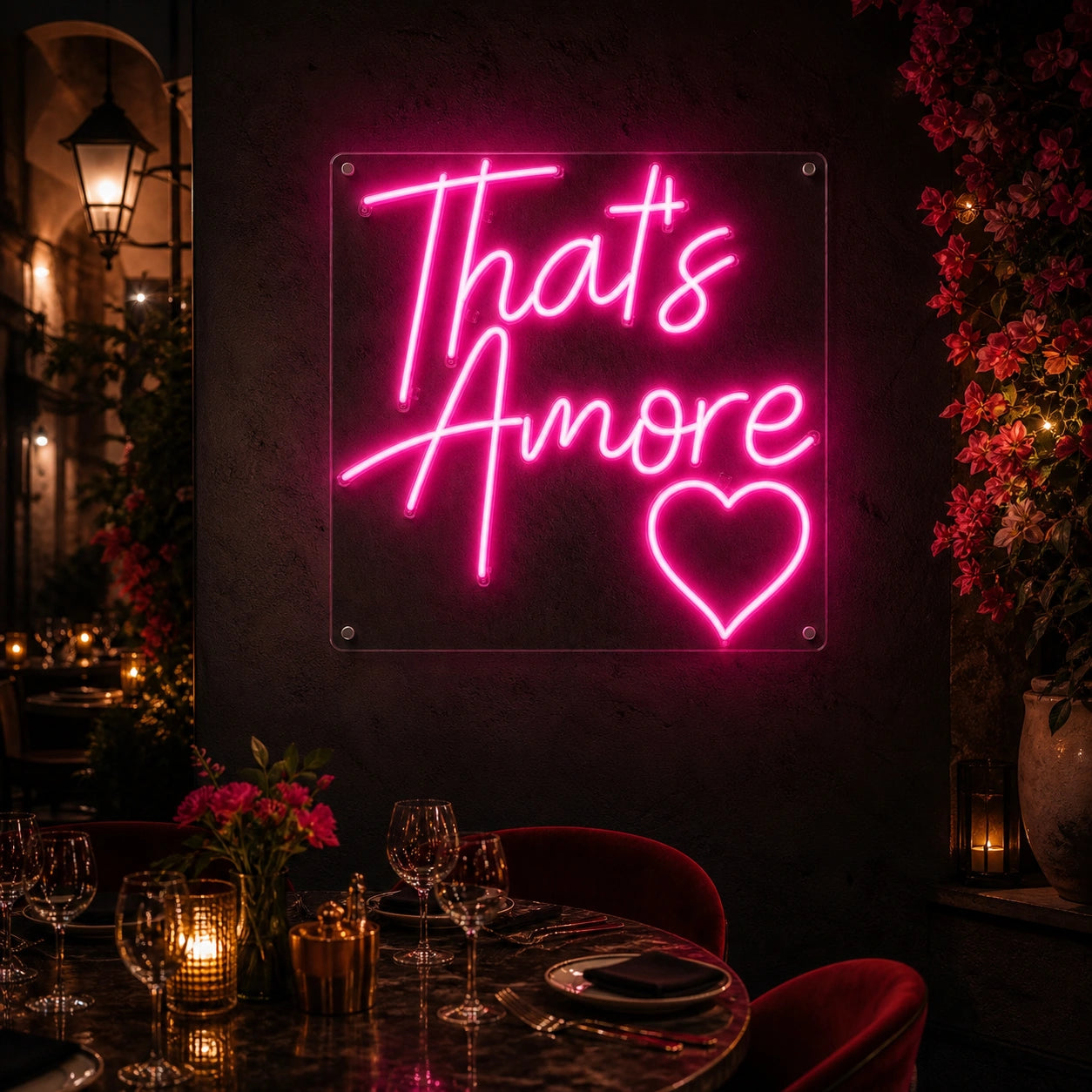 That S Amore LED Neon Sign Man Cave Neon Sign real lifestyle scene
