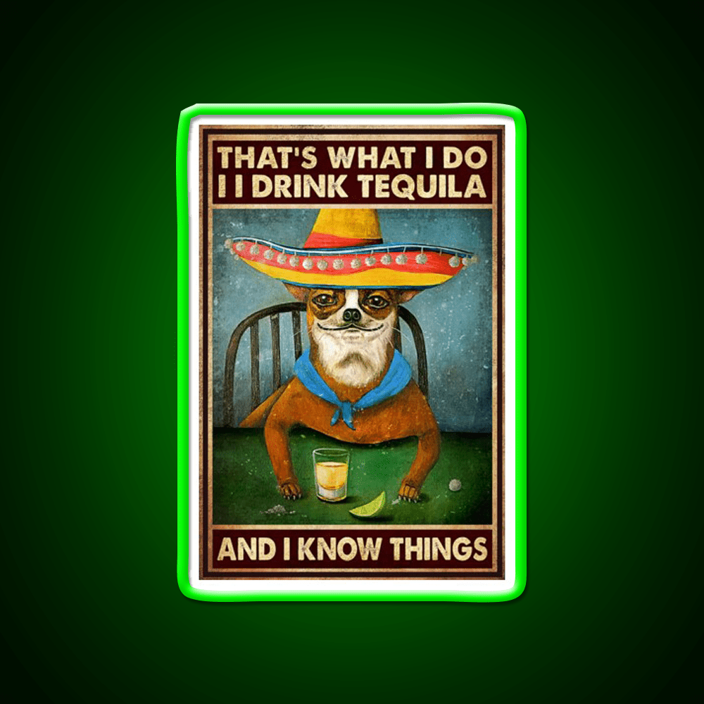 Thats What I Do Drink Tequila And I Know Things Tequila Led Neon Sign Rgb Color - Shineneon