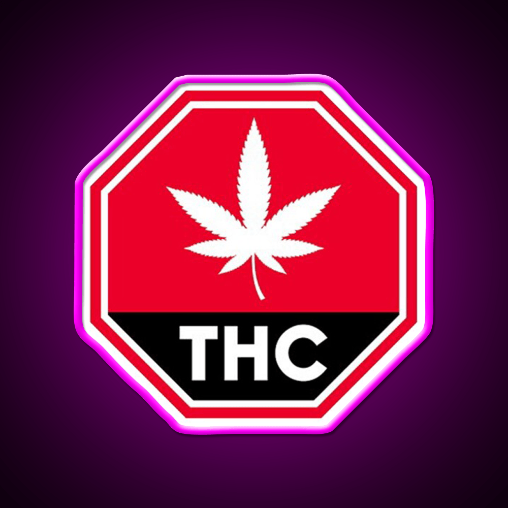 Thc Canada Warning Hemp Inspired Green Leaf Led Neon Sign Rgb Color - Shineneon