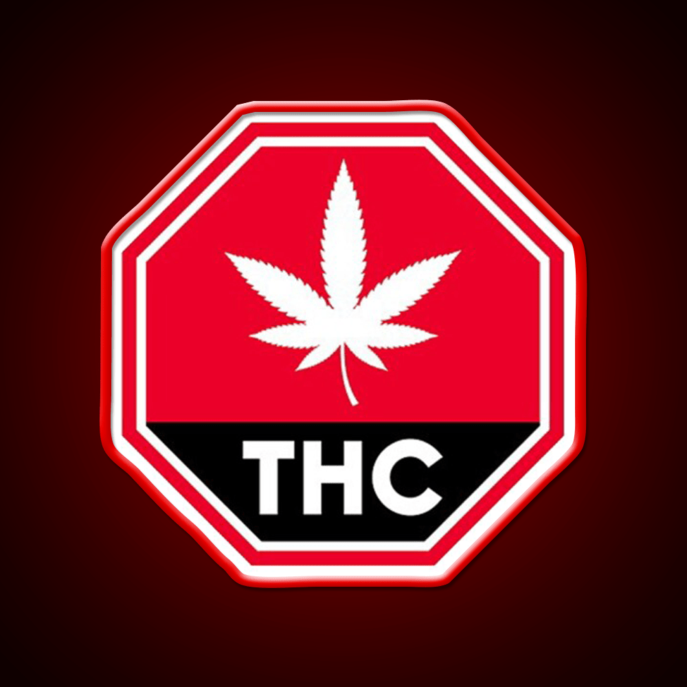 Thc Canada Warning Hemp Inspired Green Leaf Led Neon Sign Rgb Color - Shineneon
