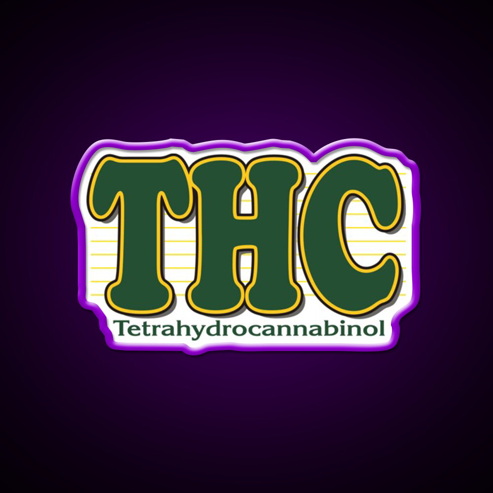 Thc Hemp Inspired Green Leaf Led Neon Sign Rgb Color - LED neon sign view 9