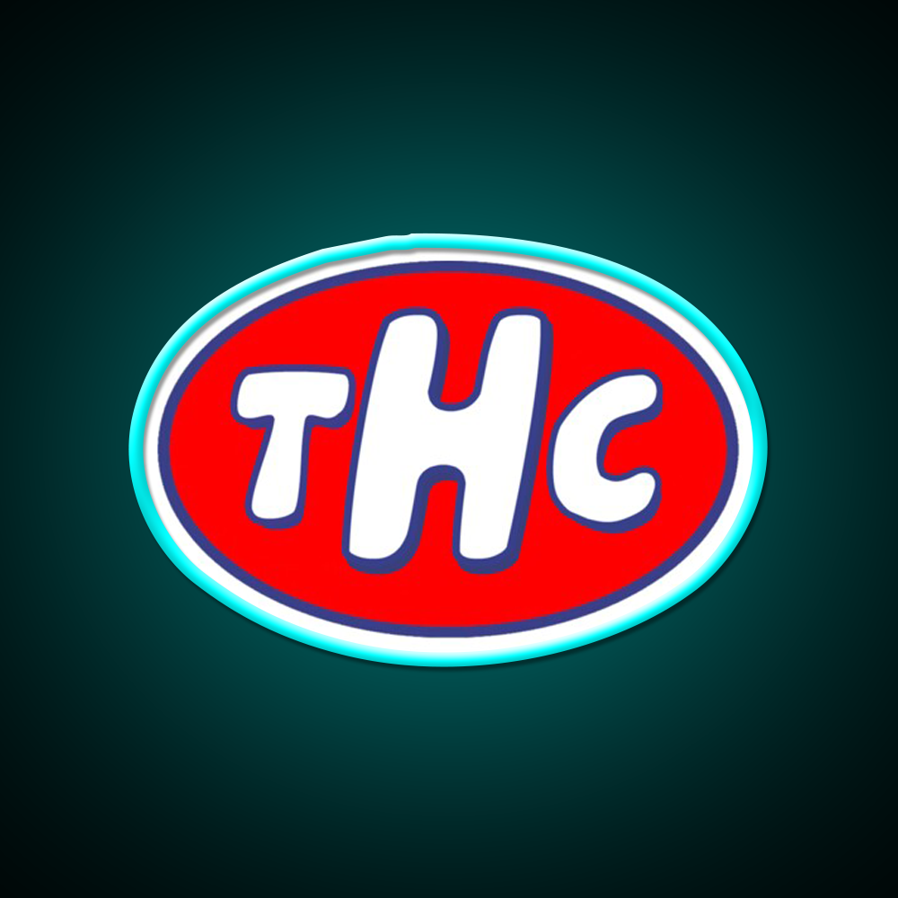Thc Oil Hemp Inspired Green Leaf Led Neon Sign Rgb Color - Size and dimension reference