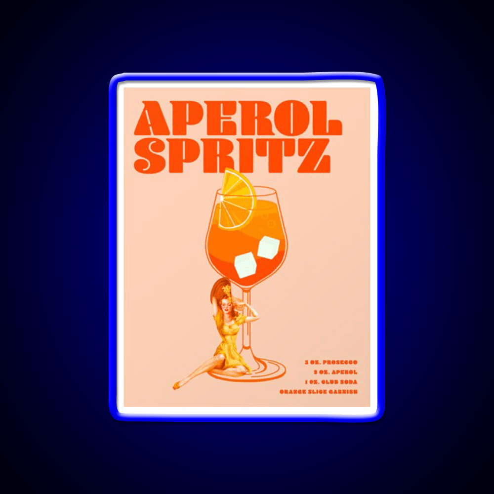 The Aperol Spritz Cocktail Party Drink Tequila Led Neon Sign Rgb Color - Shineneon
