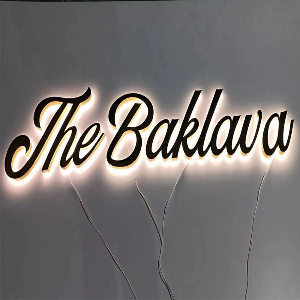 The Baklava 3D Backlit Channel Letters Led Light Sign - Shineneon