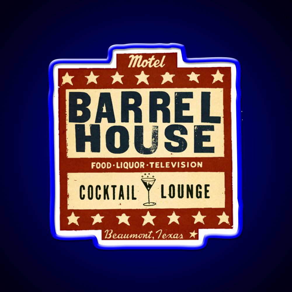 The Barrel House Motel Whiskey Drink Bar Led Neon Sign Rgb Color