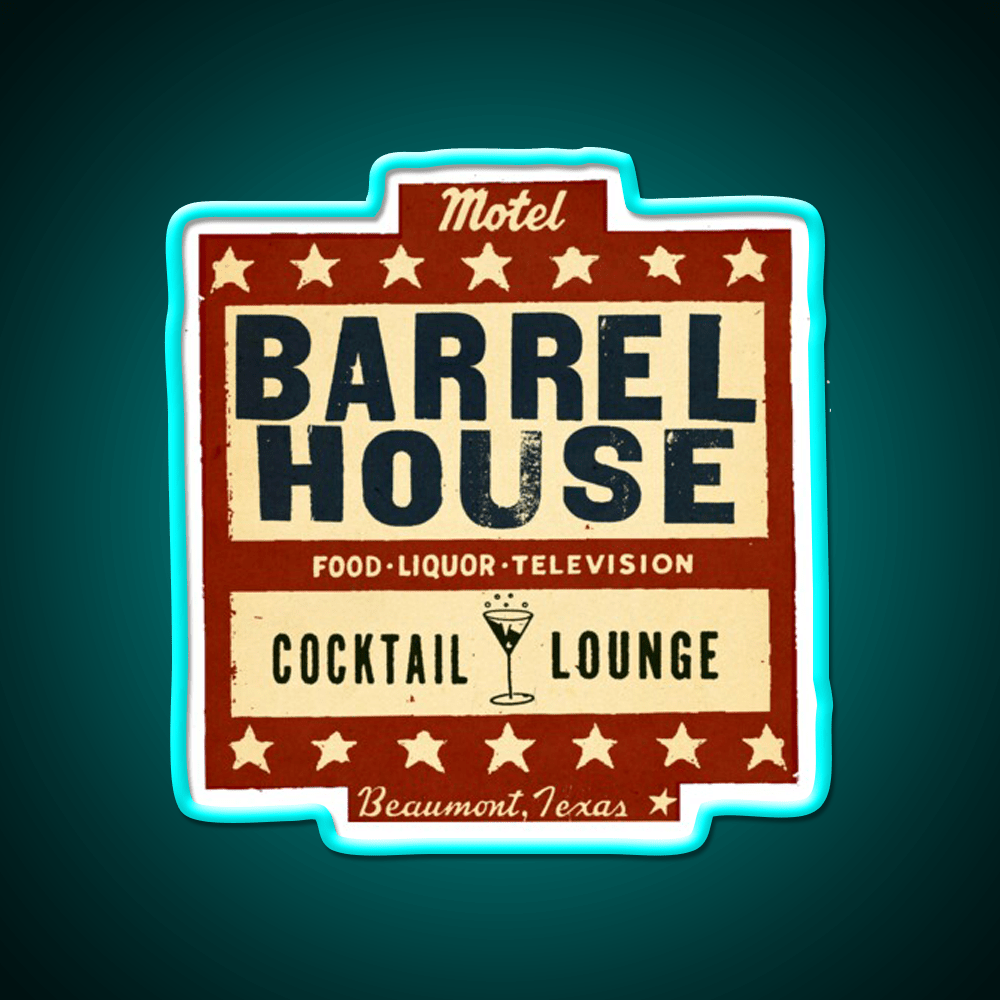 The Barrel House Motel Whiskey Drink Bar Led Neon Sign Rgb Color - Shineneon