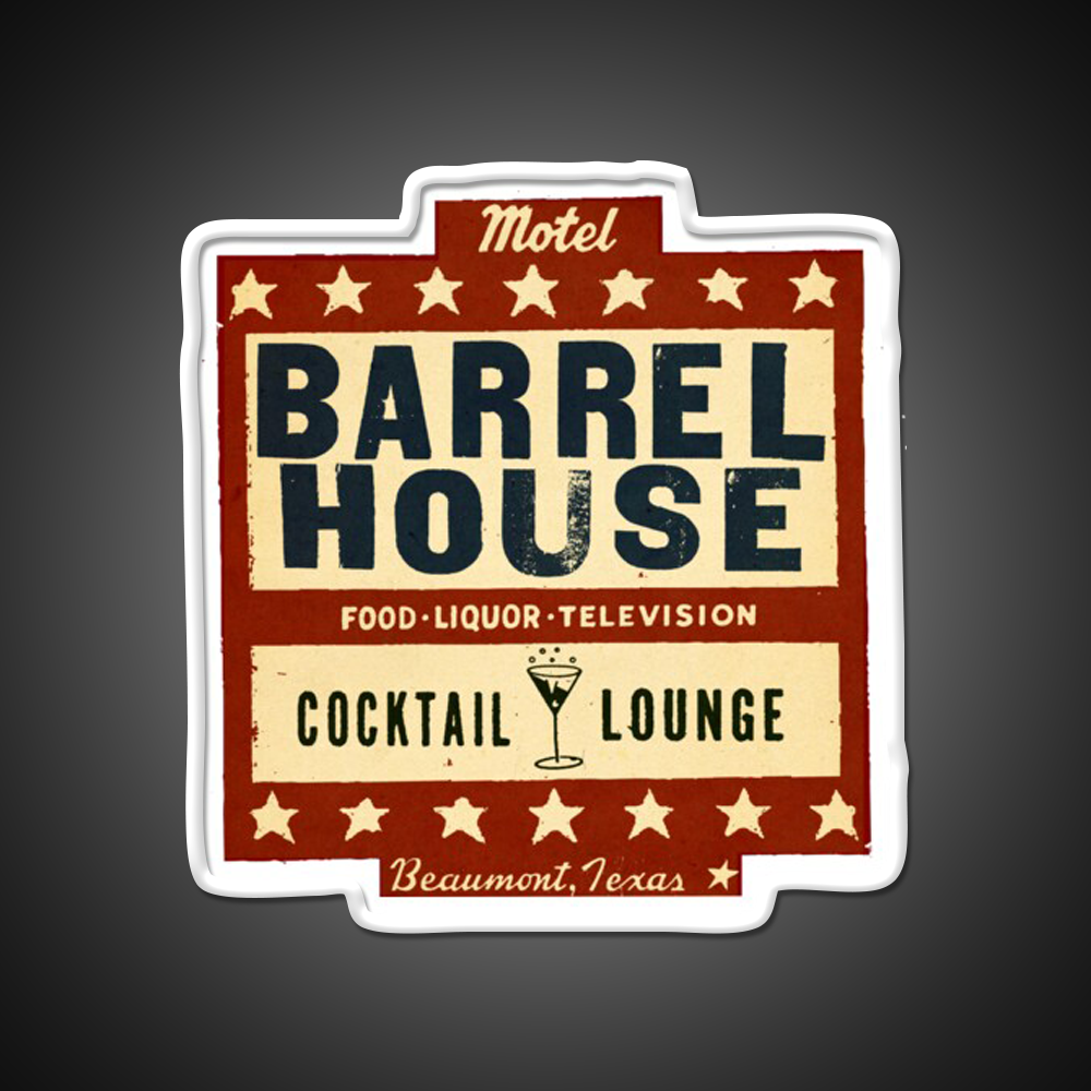 The Barrel House Motel Whiskey Drink Bar Led Neon Sign Rgb Color