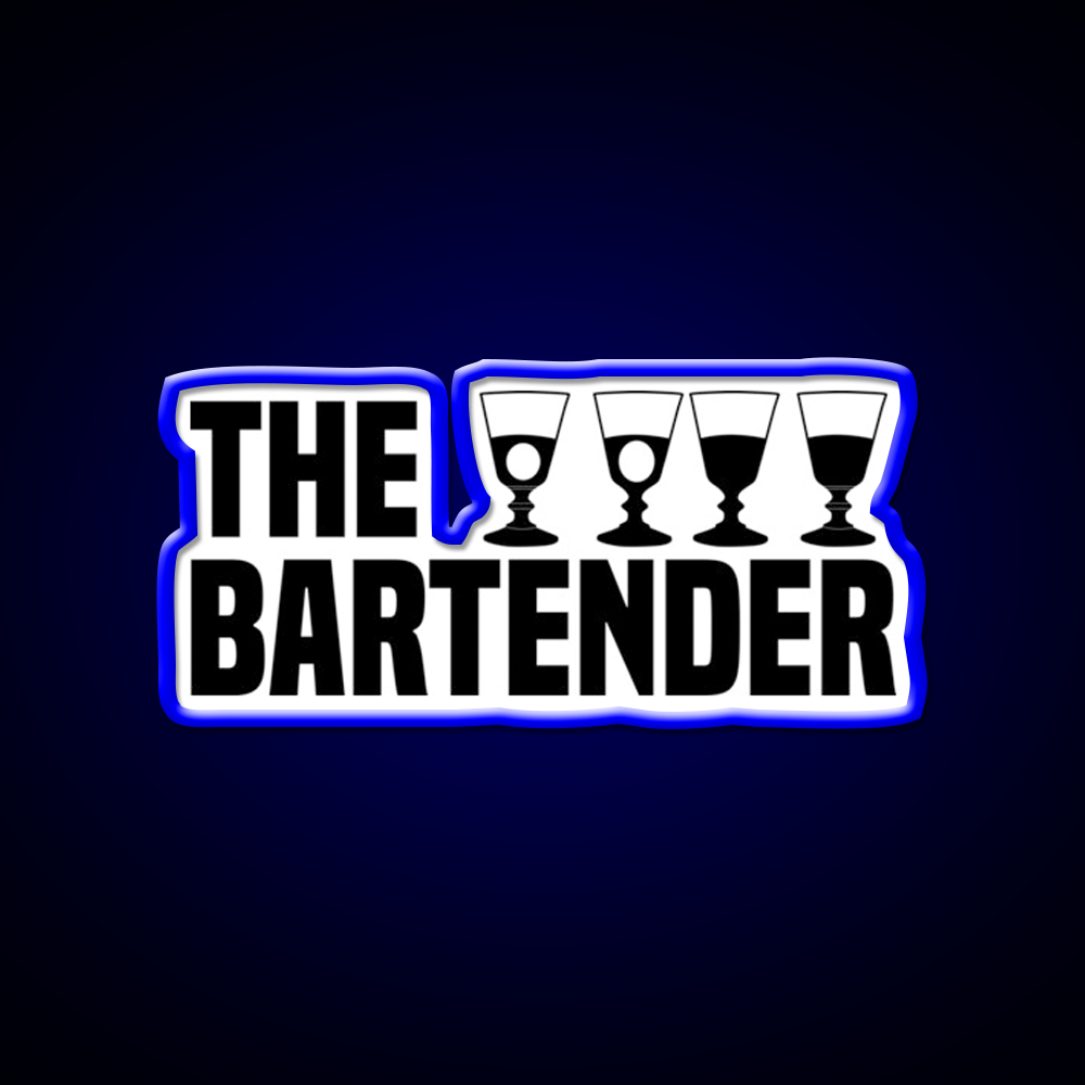 The Bartender Man Cave Bar Led Neon Sign Rgb Color