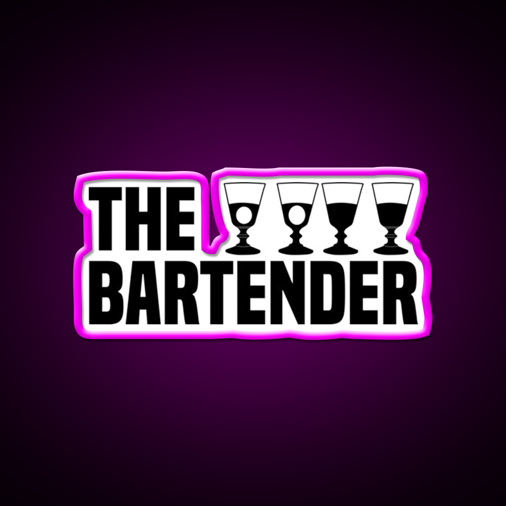 The Bartender Man Cave Bar Led Neon Sign Rgb Color