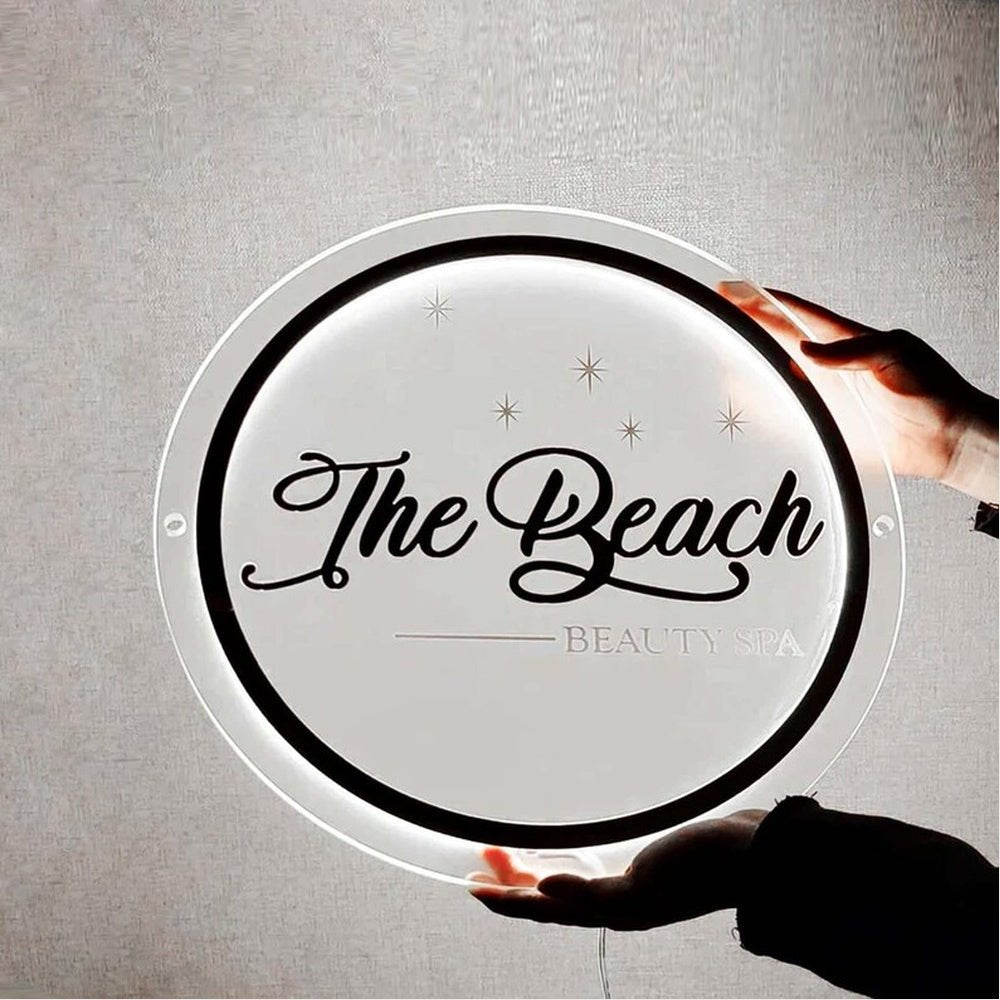 The Beach Beauty Spa Acrylic Business Logo Sign - Shineneon