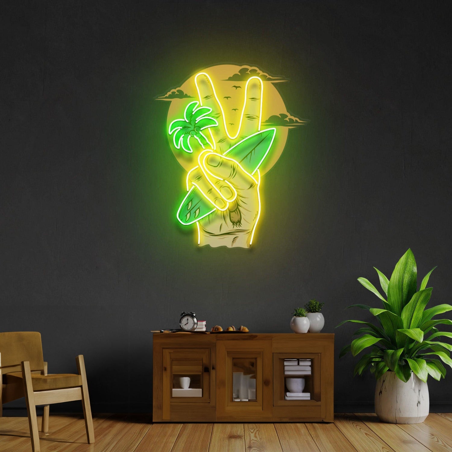 The Beach Led Neon Acrylic Artwork | Shineneon