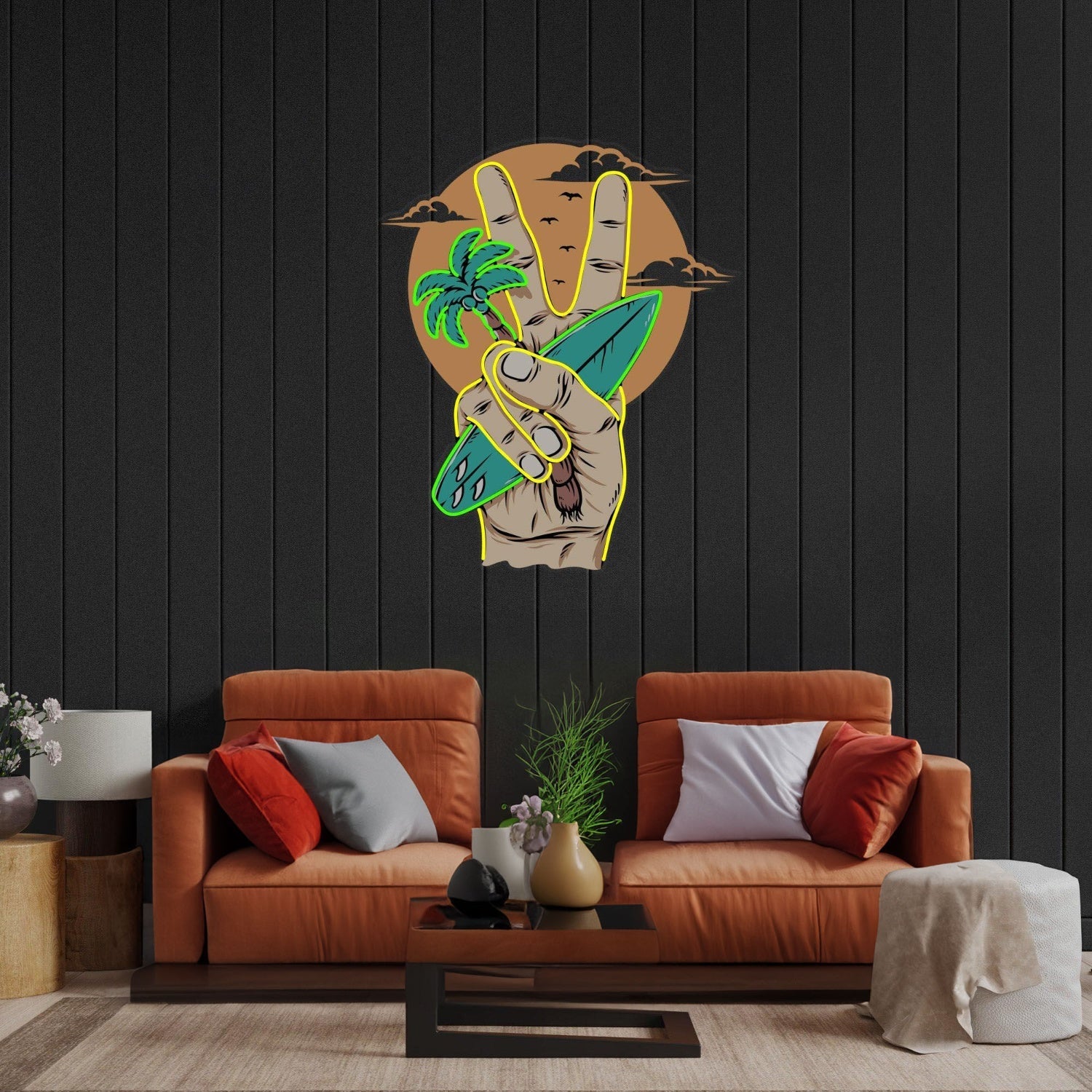 The Beach Led Neon Acrylic Artwork - Shineneon