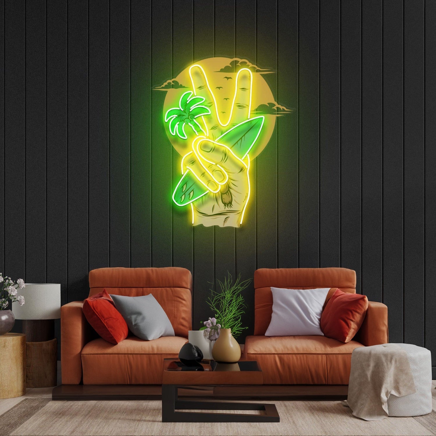 The Beach Led Neon Acrylic Artwork - Shineneon