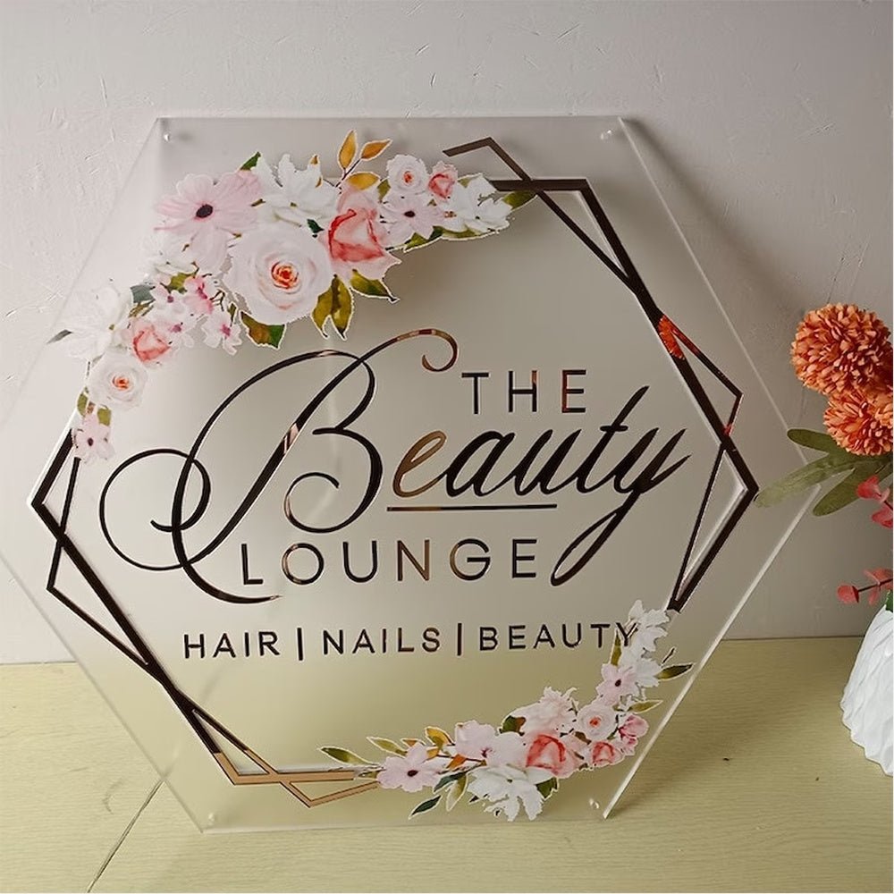 The Beauty Lounge Salon Acrylic Business Logo Sign - Shineneon