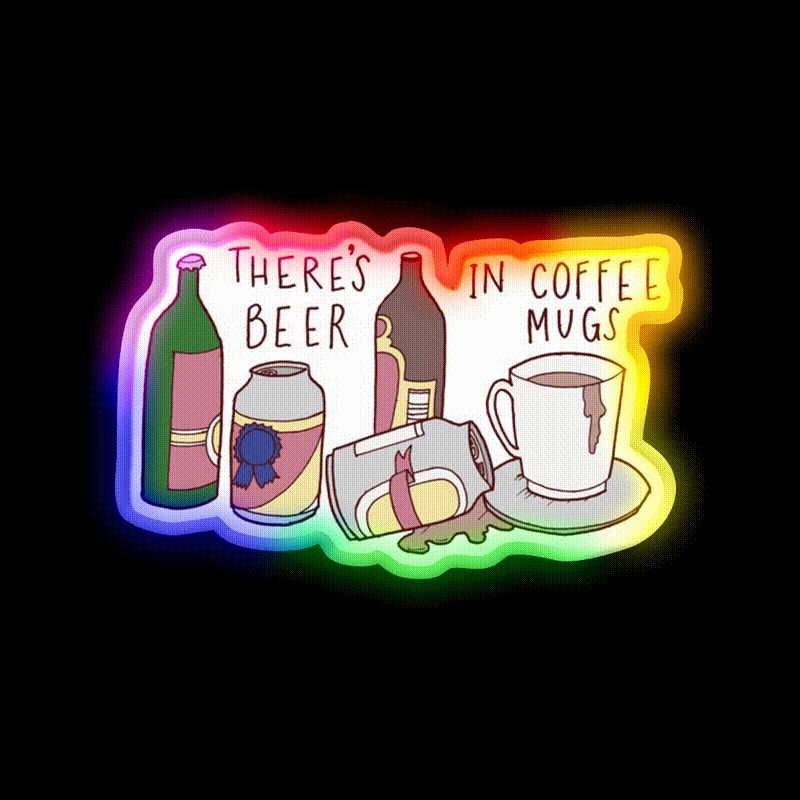 The Beers Beer Bar Decor Led Neon Sign Rgb Color - LED neon sign close-up detail