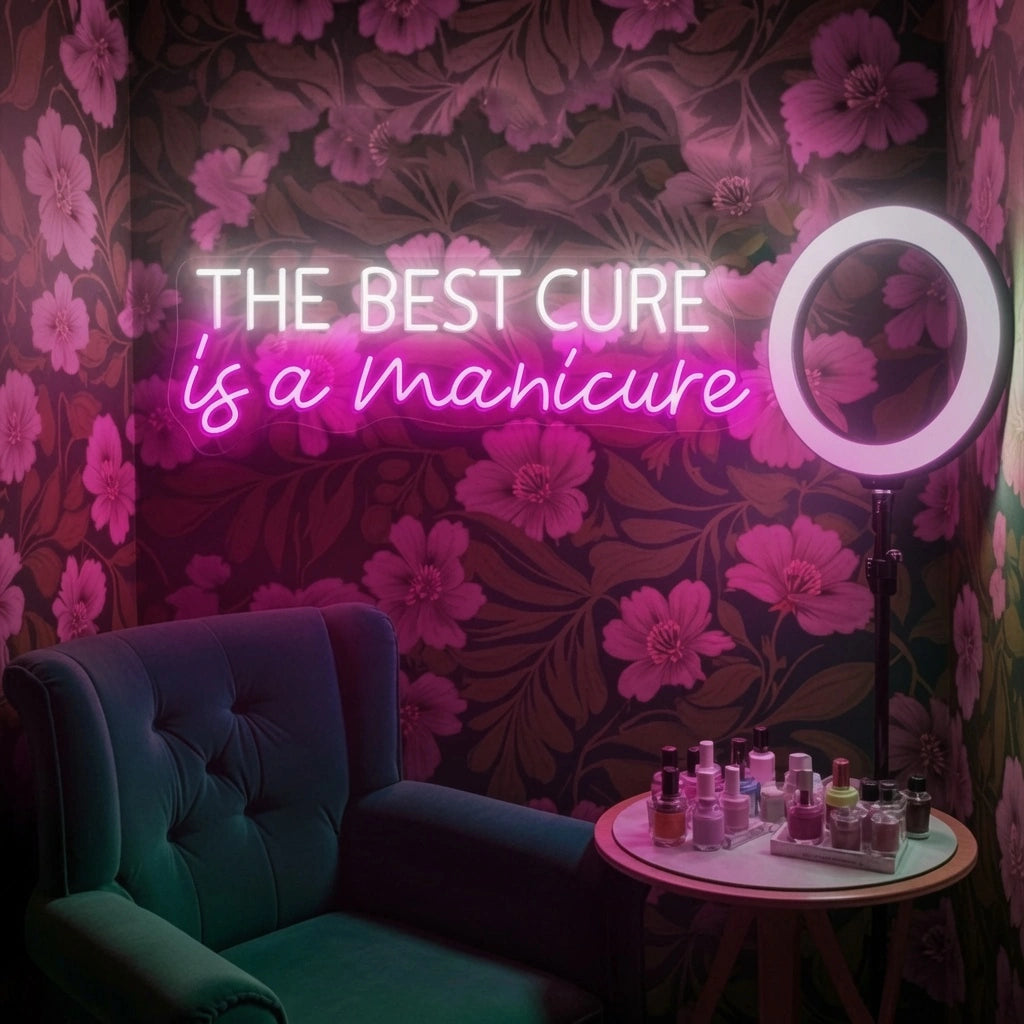 The Best Care Is A Manicure LED Neon Sign - 01 Original Product Image