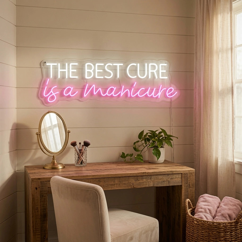 The Best Care Is A Manicure LED Neon Sign - 03 Real Lifestyle Scene
