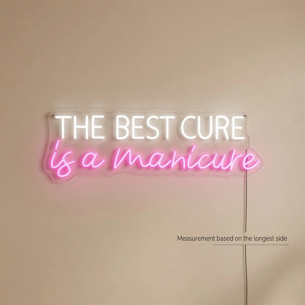 The Best Care Is A Manicure LED Neon Sign - 04 Size Image