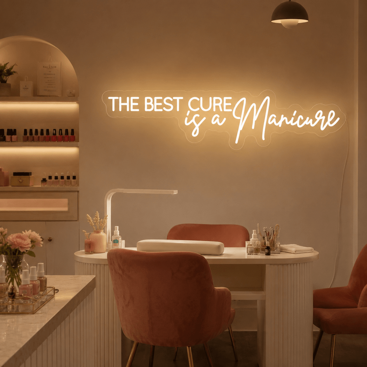 The Best Cure Is A Manicure LED Neon Sign Home Decor - Shineneon