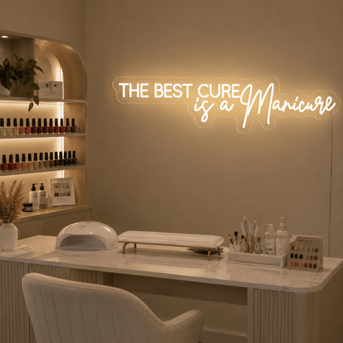 The Best Cure Is A Manicure LED Neon Sign Home Decor - Shineneon