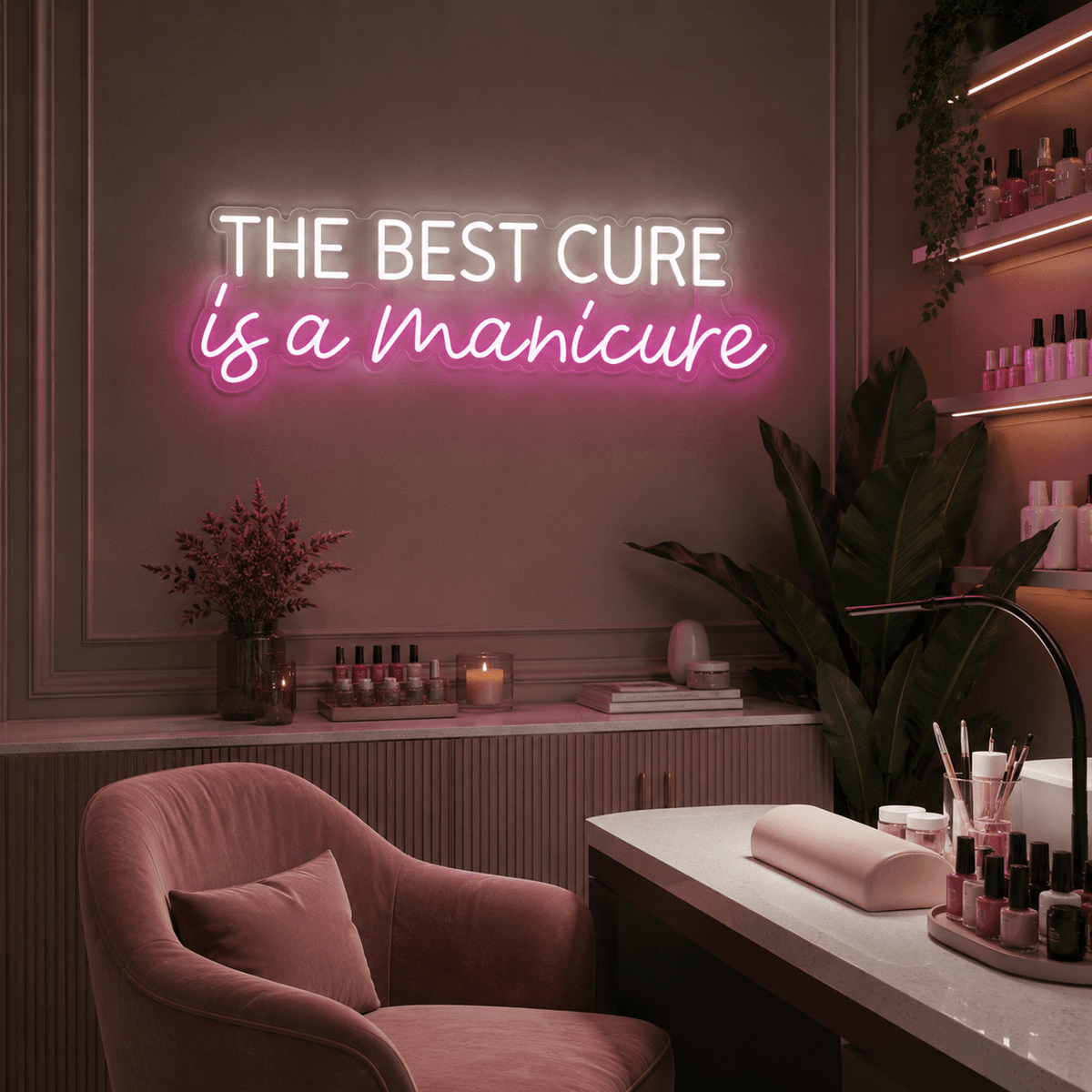 The Best Cure Is A Manicure LED Neon Sign Home Wall Art - Shineneon