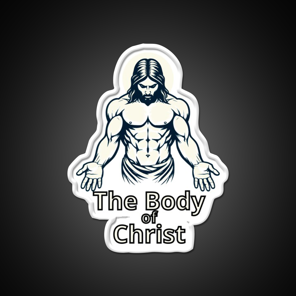 The Body Of Christ Christian Bodybuilding Gym Fitness Led Neon Sign Rgb Color