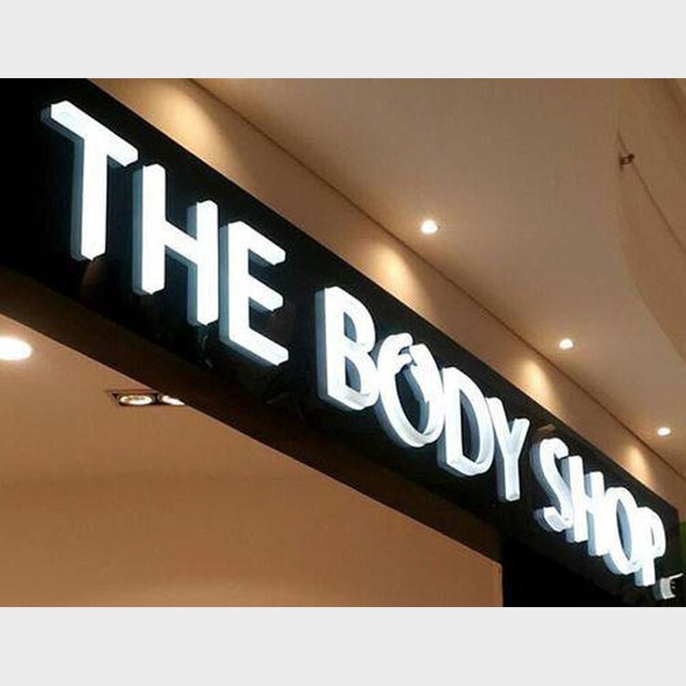 The Body Shop 3D Frontlit Channel Letters Led Light Sign - Shineneon