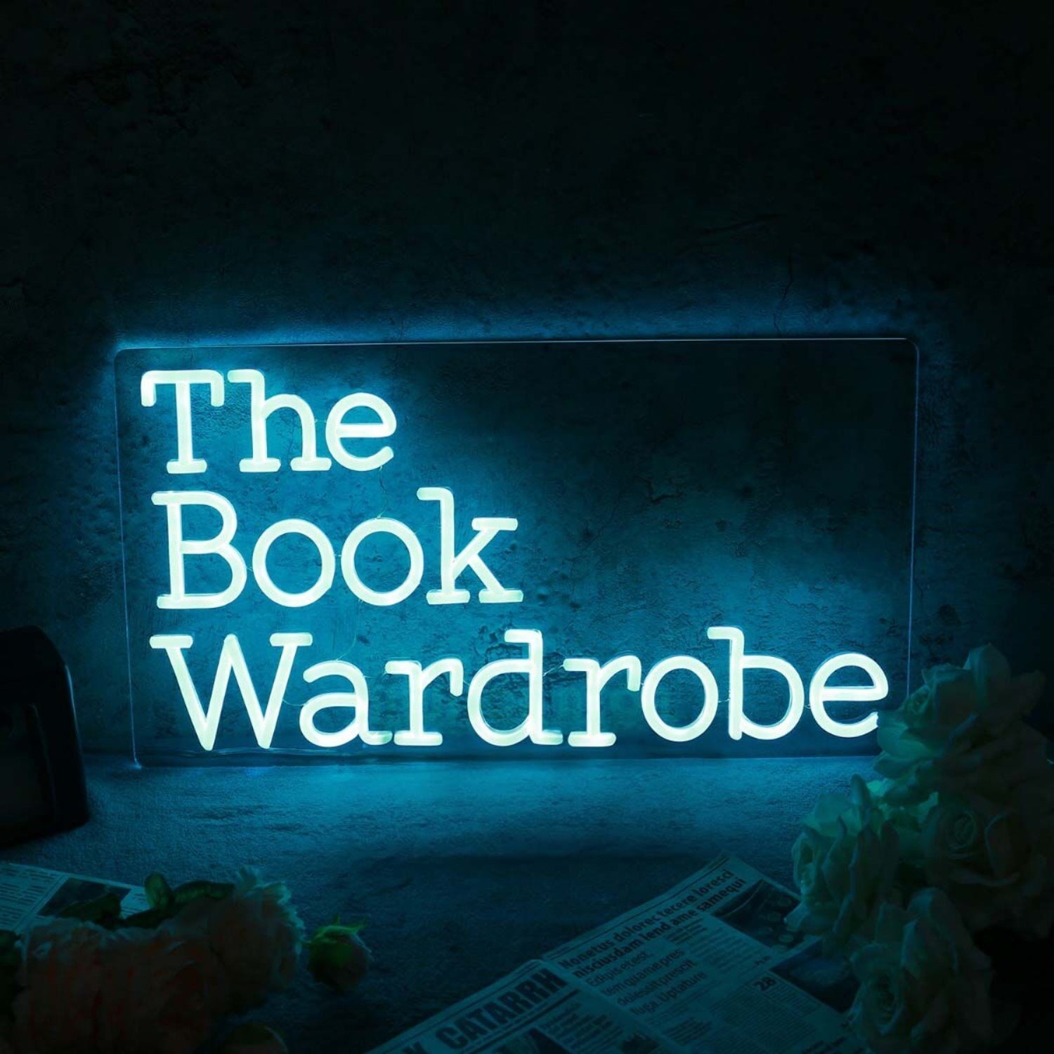 The Book Wardrobe Blue Led Neon Sign - Shineneon