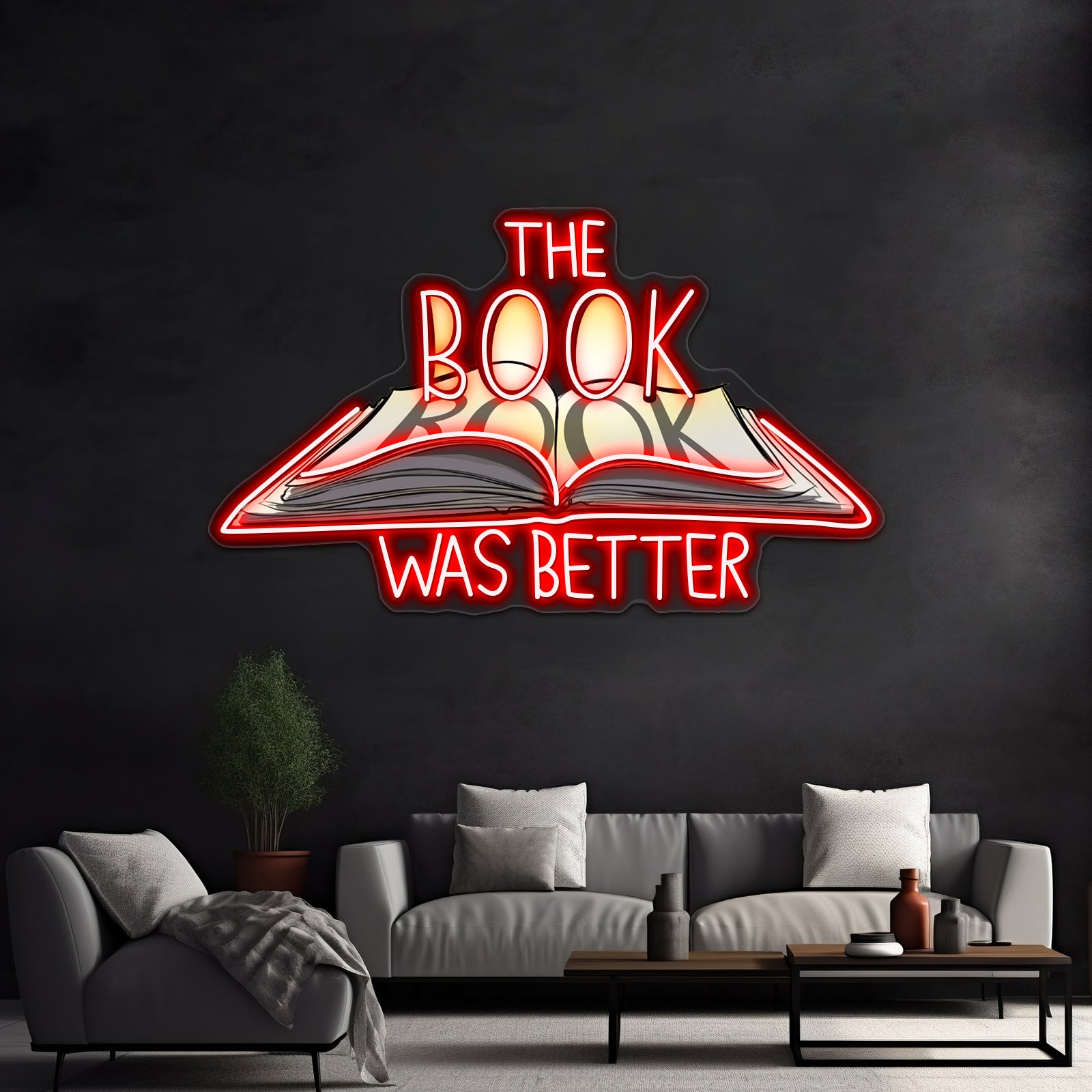 The Book Was Better Neon Sign Artwork For Bar Neon Signs | Shineneon