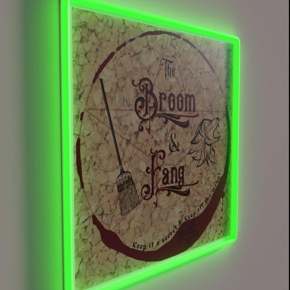 The Broom And Fang Pub Rgb Led Neon Sign - Shineneon