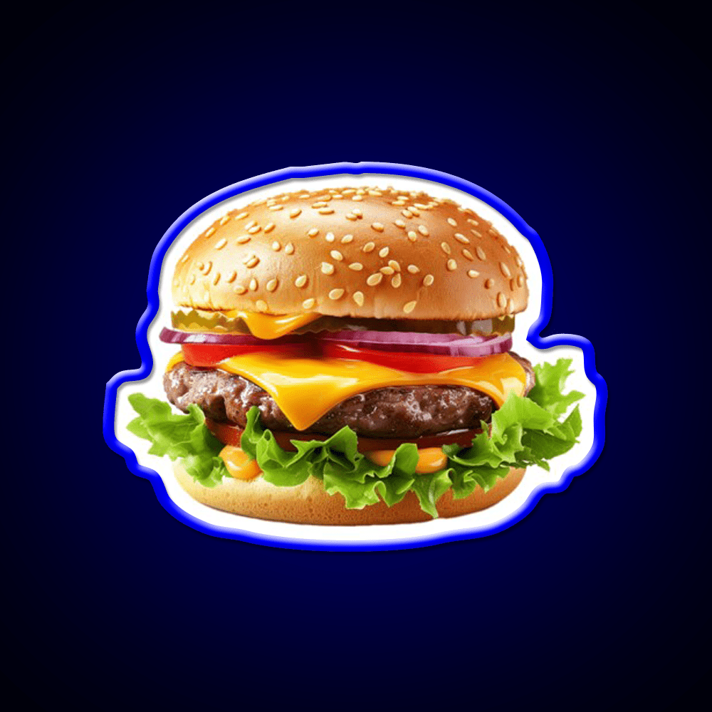 The Cheeseburger Fast Food Led Neon Sign For Burger Place Rgb Color - Shineneon