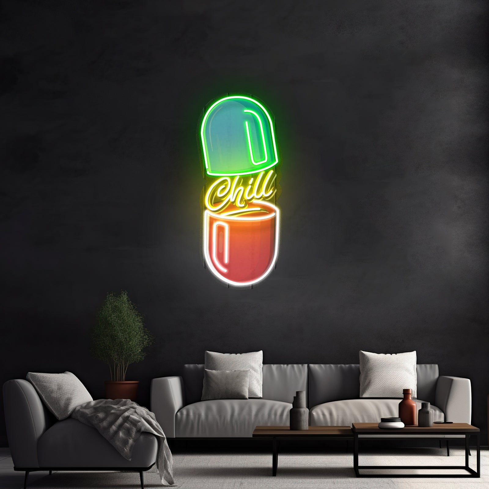 The Chill Pill Custom Led Signs Artwork For Sale - Shineneon