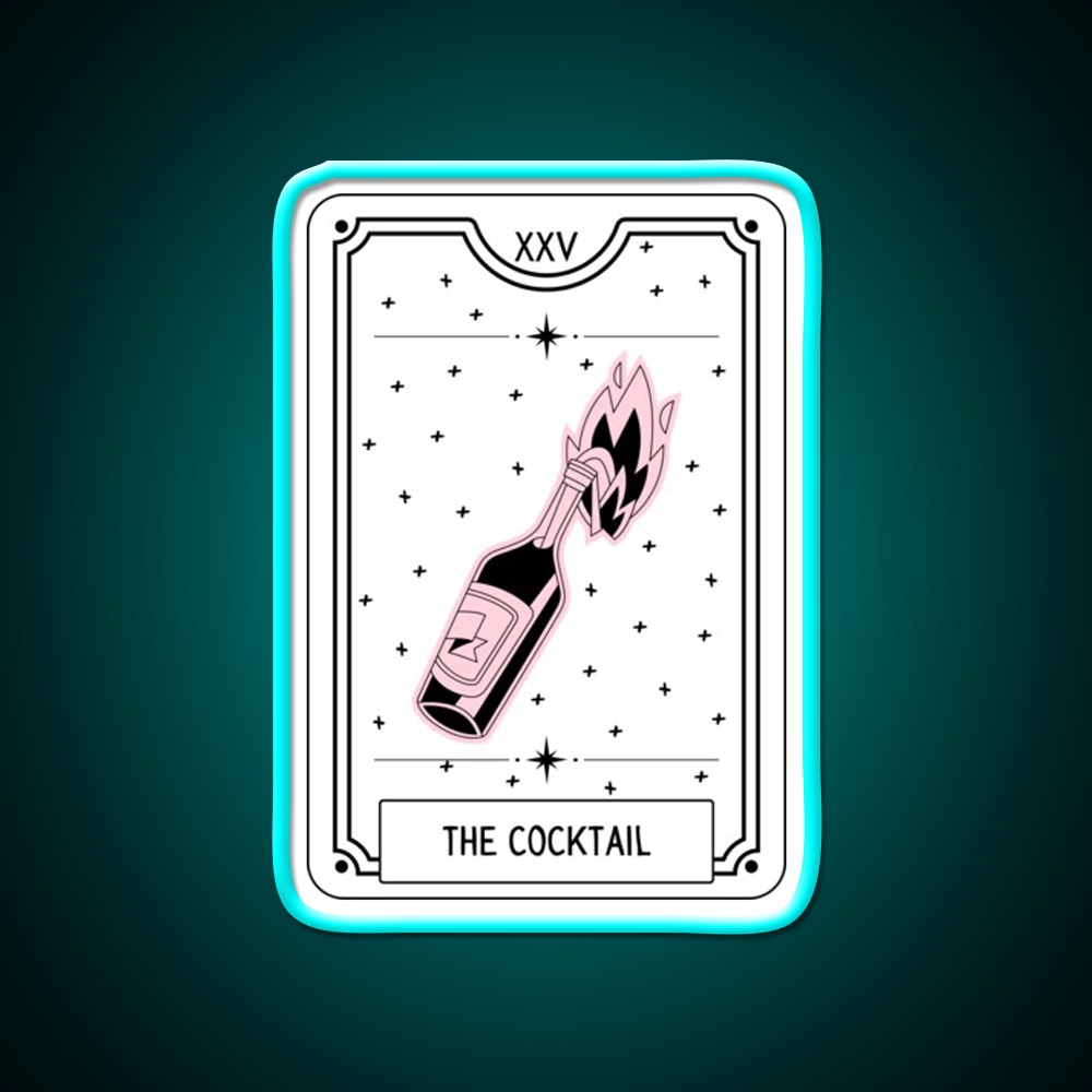 The Cocktail Bar Decor Led Neon Sign Rgb Color - Size and dimension reference