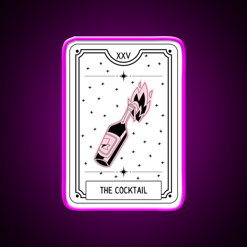 The Cocktail Bar Decor Led Neon Sign Rgb Color - Neon sign mounted on wall in room