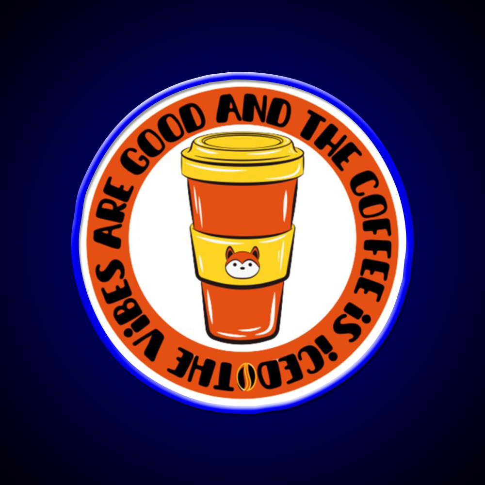 The Coffee Is Iced Cafe Led Neon Sign Espresso Bar Art Bakery Wall Art Rgb Color