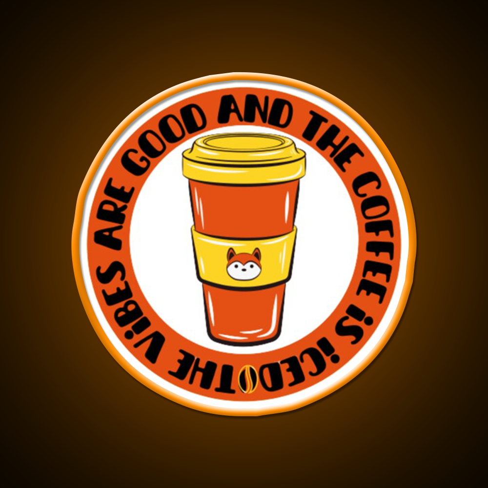 The Coffee Is Iced Cafe Led Neon Sign Espresso Bar Art Bakery Wall Art Rgb Color