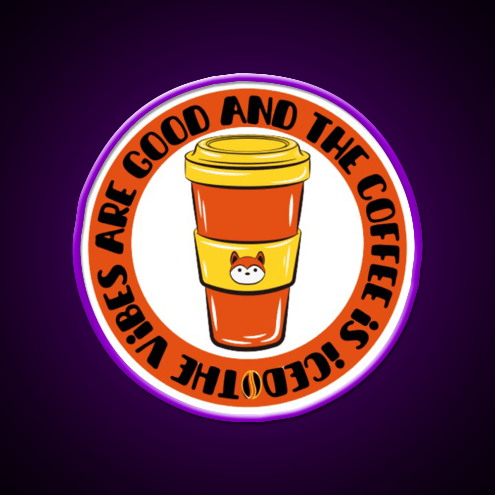 The Coffee Is Iced Cafe Led Neon Sign Espresso Bar Art Bakery Wall Art Rgb Color - Shineneon