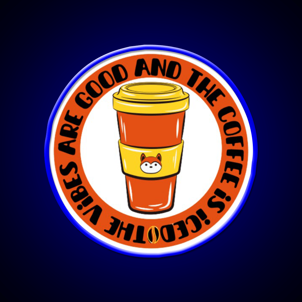 The Coffee Is Iced Cafe Led Neon Sign Espresso Bar Art Bakery Wall Art Rgb Color - Shineneon