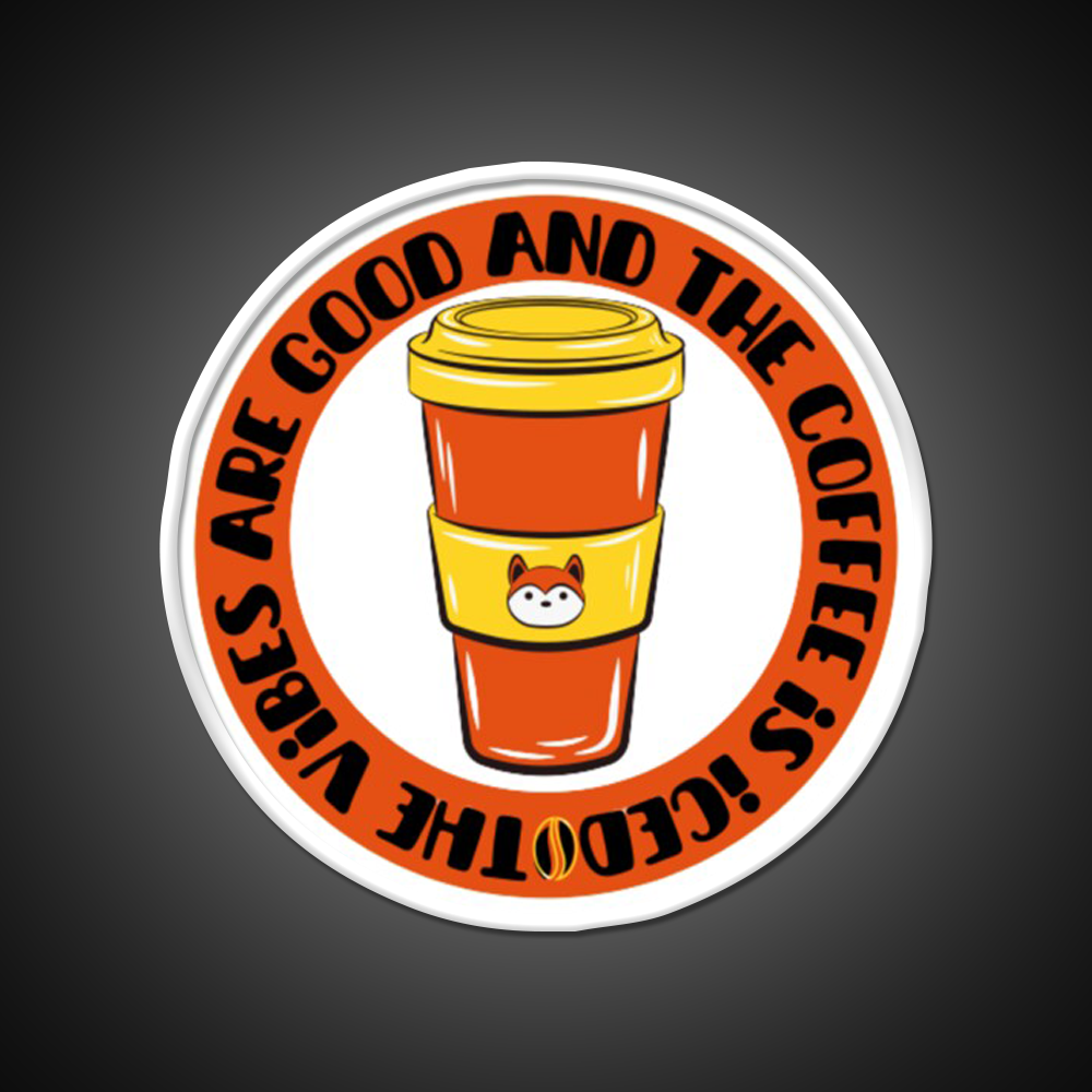 The Coffee Is Iced Cafe Led Neon Sign Espresso Bar Art Bakery Wall Art Rgb Color